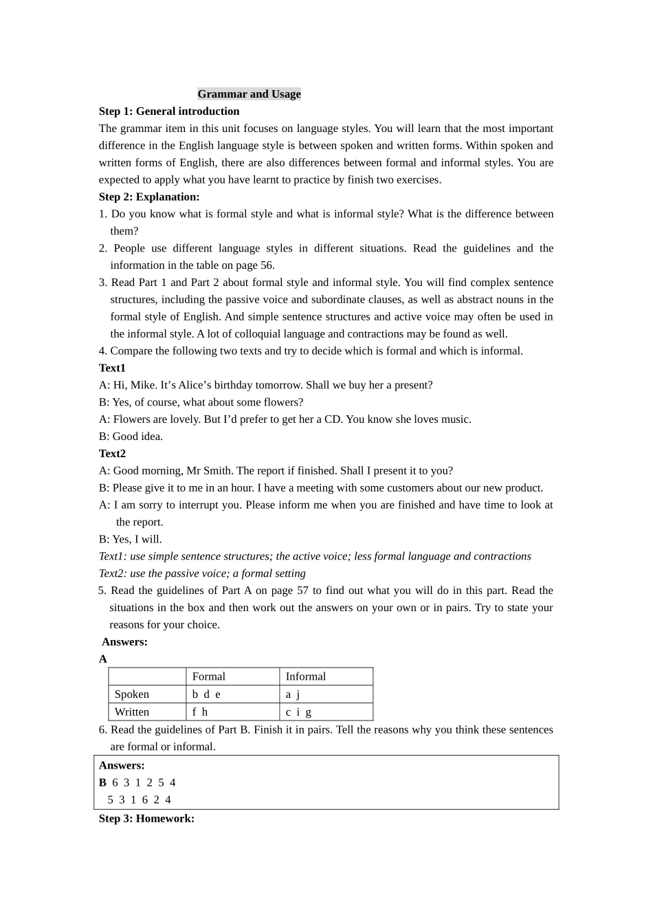 牛津英语模块十第四单元Grammar+and+usage精品教案_第1页