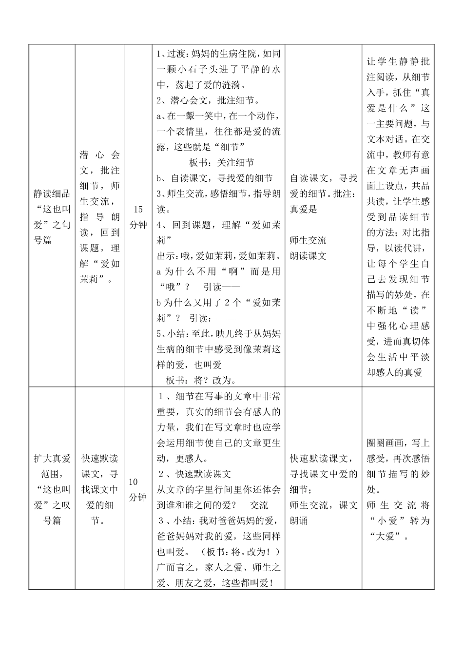 爱如茉莉教学设计_第3页