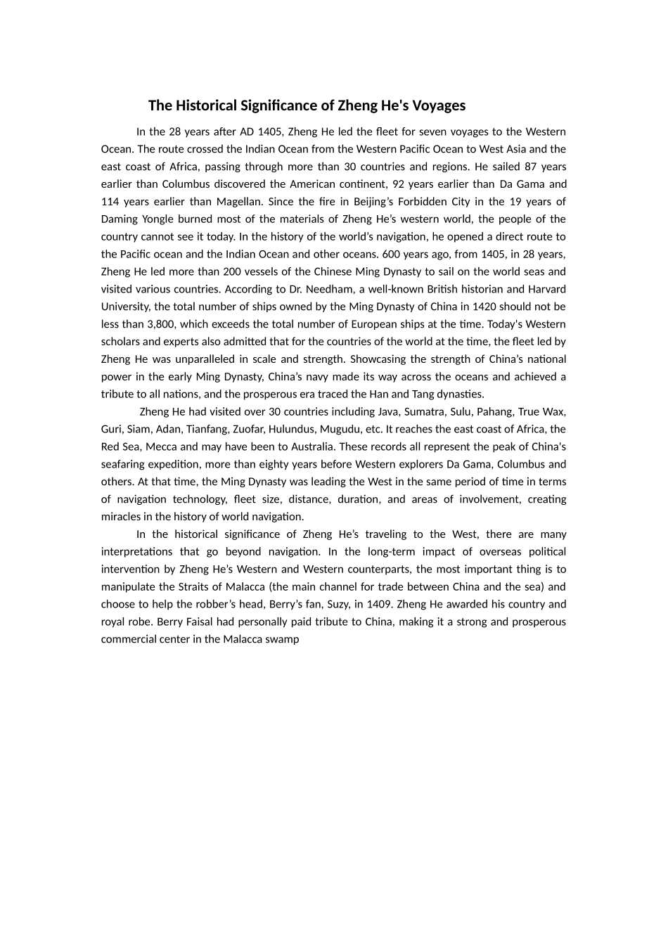 The-Historical-Significance-of-Zheng-He_第1页