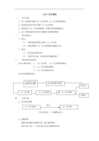 《二元一次方程组》复习