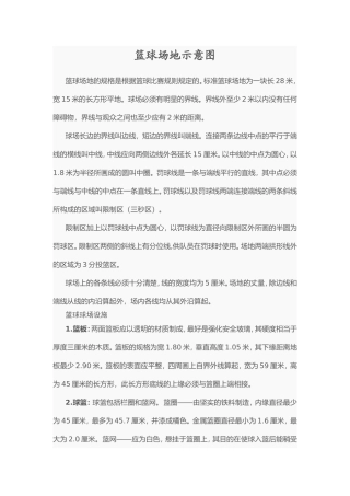 篮球场地示意图