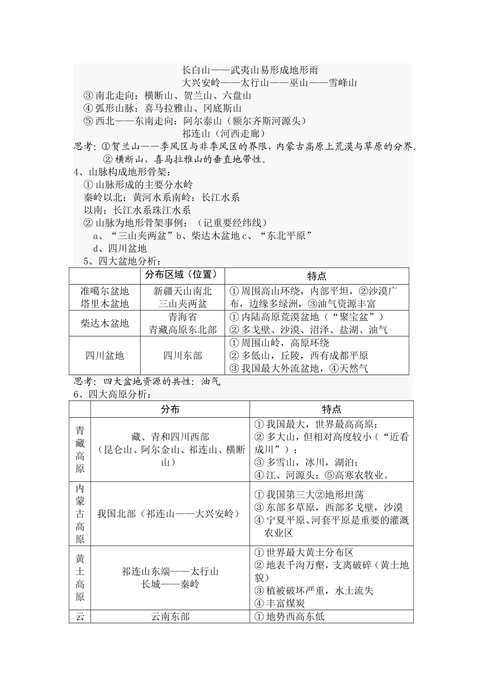 《中国的地形》教案_第2页