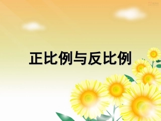 《正比例与反比例》课件3