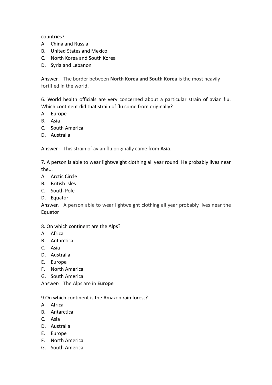 地理知识竞赛暨国家地理锦标赛选拔赛试卷三(pdf)试卷_第2页