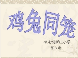 人教2011版小学数学四年级9-数学广角——鸡兔同笼-(2)