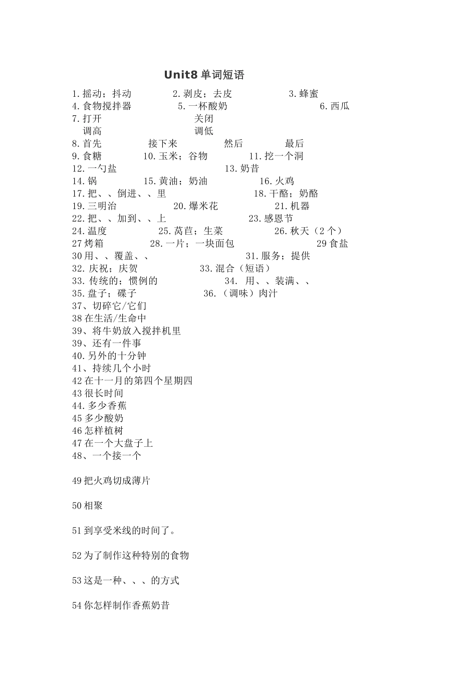 Unit8单词短语_第1页