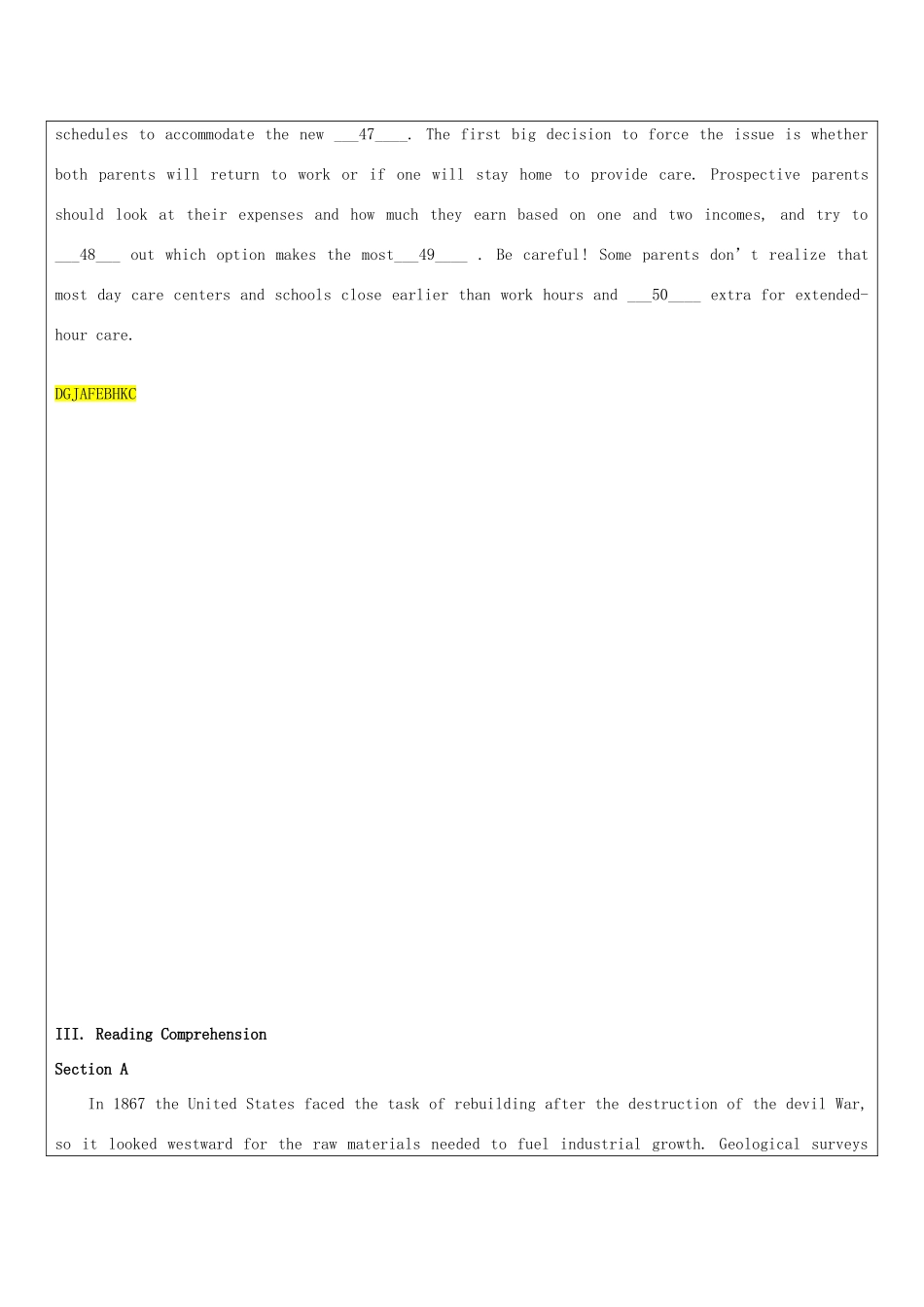 大学二附中高三英语上学期期中试卷牛津上海版试卷_第3页