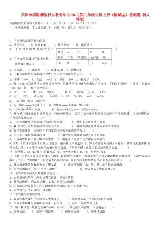 九年级化学上册(酸碱盐)检测题 新人教版试卷