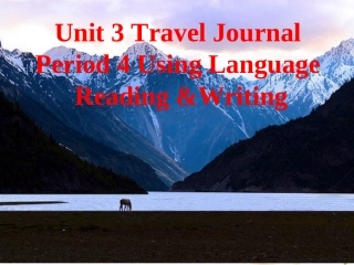 必修1Unit3UsingLanguage