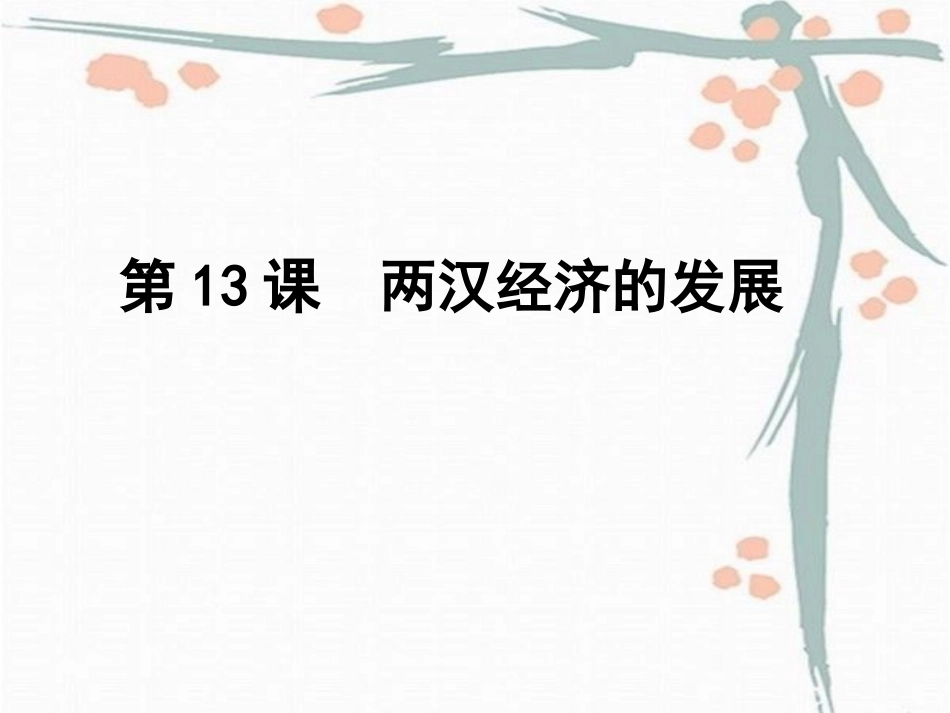 第13课《两汉经济的发展》_第1页