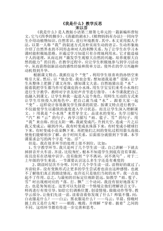 我是什么教学反思