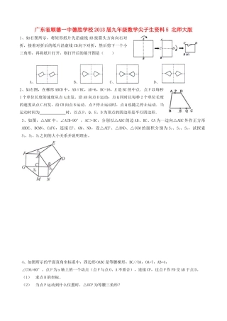 九年级数学尖子生资料5 北师大版试卷