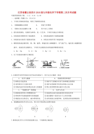 九年级化学下学期第二次月考试卷