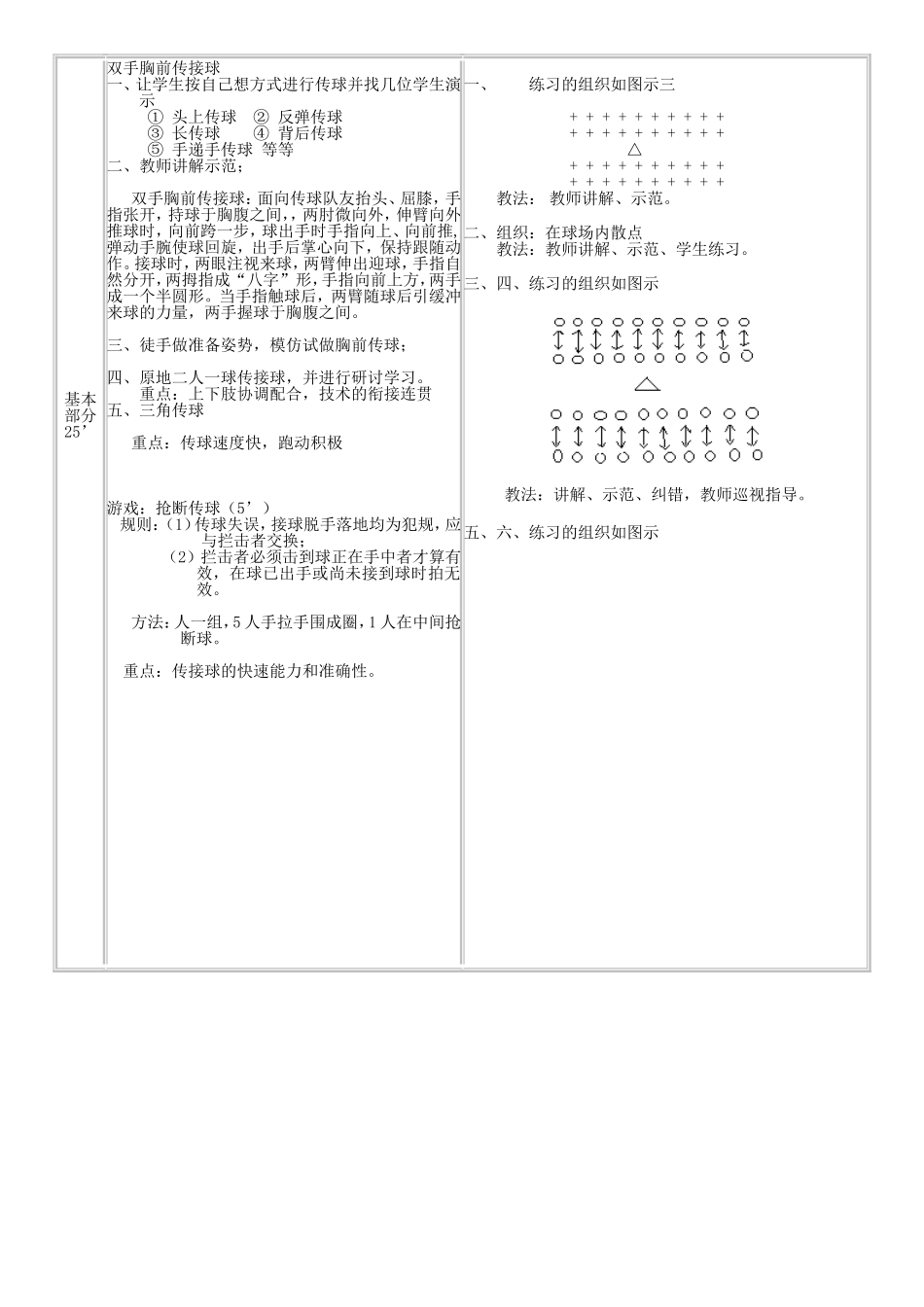 篮球双手胸前传接球教案_第2页