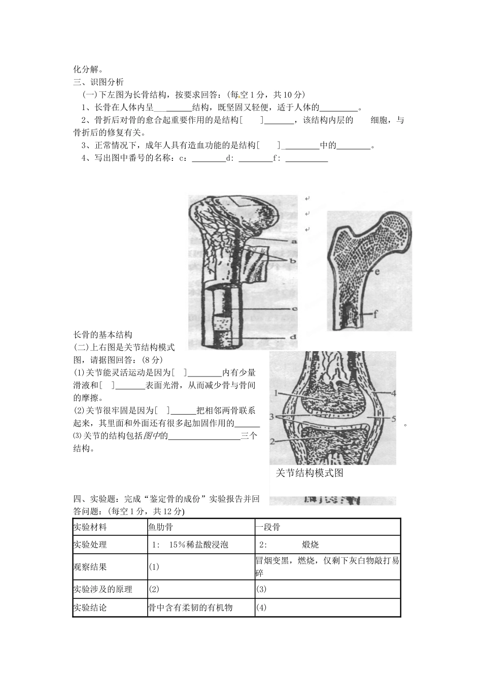 四川省崇州市桤泉镇思源学校八年级生物上学期期中试卷_第3页