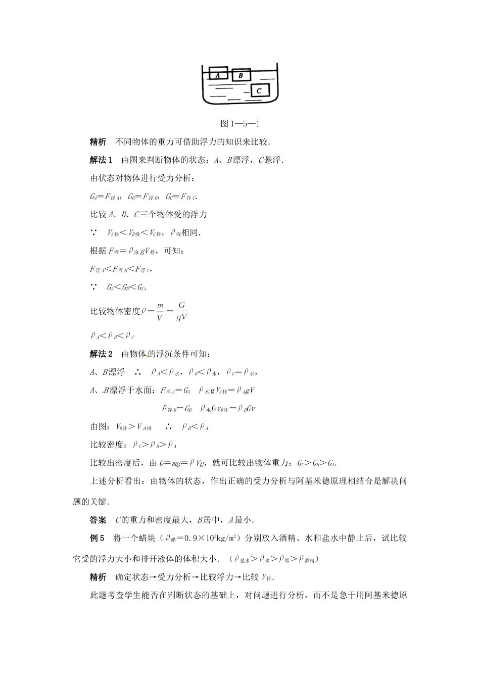 中考物理复习 浮力经典例题强烈推荐 新人教版试卷_第3页