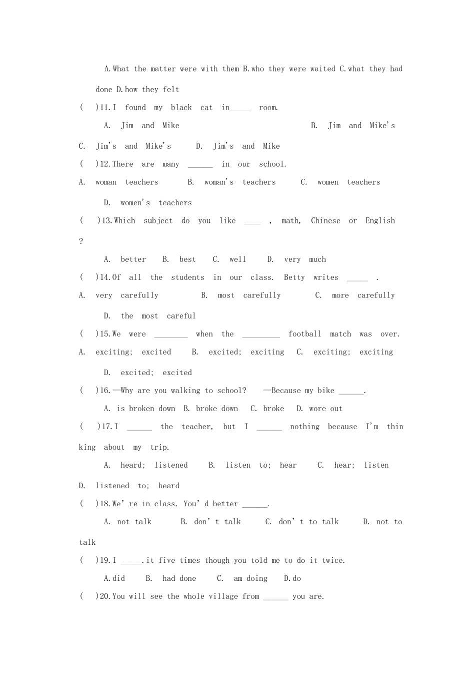 中考英语模拟测试二十四试卷_第2页