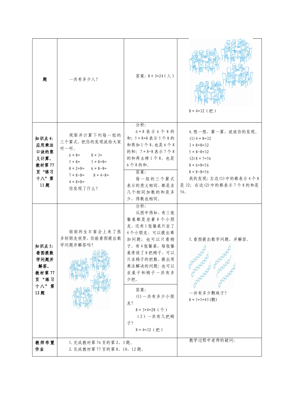 8的乘法口诀练习课(王旭彬)_第2页