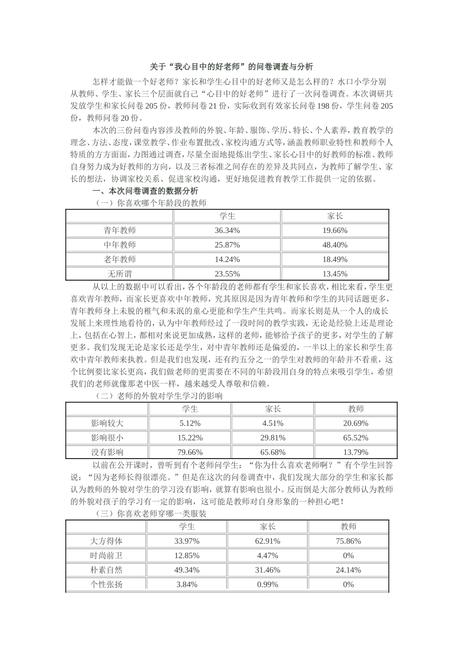 关于关于我心目中的好老师的调查问卷_第1页