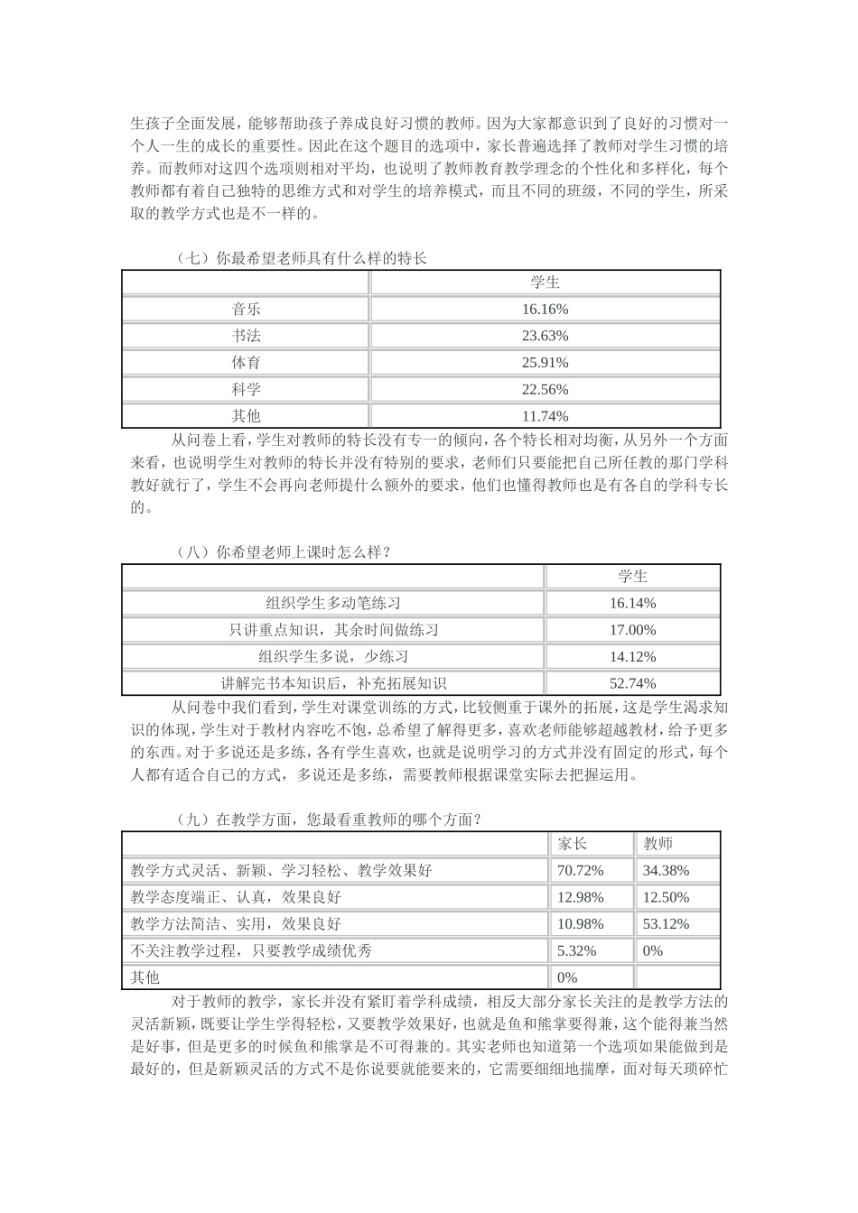 关于关于我心目中的好老师的调查问卷_第3页