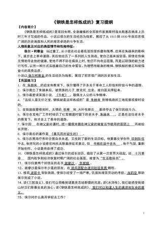 钢铁是怎样炼成的1