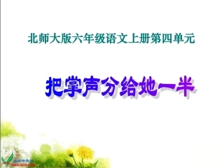 《把掌声分给她一半》课件