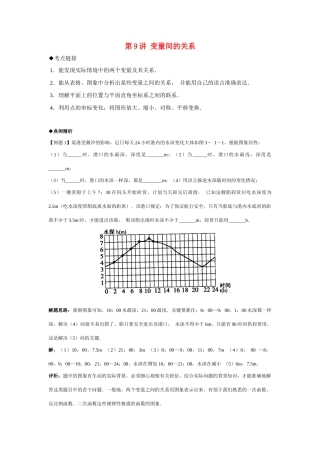 九年级数学中考函数部分复习资料北师大版试卷
