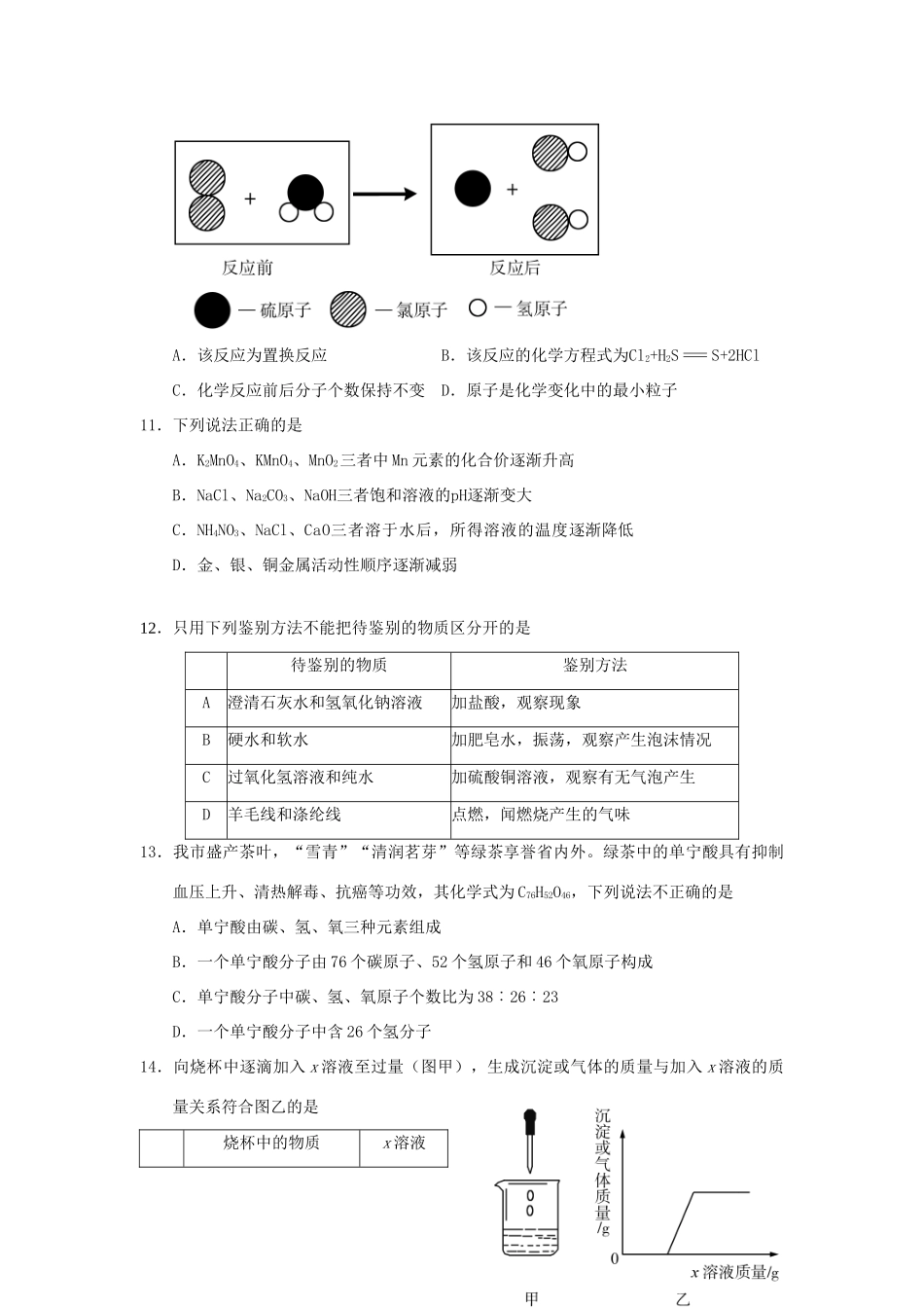 山东省日照市中考化学真题试卷_第3页