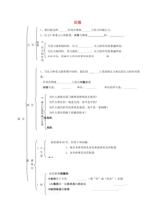 北京市中考物理总复习 压强知识点(无答案) 试题