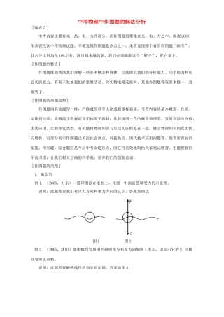 中考物理中作图题的解法分析 学法指导 不分版本试卷
