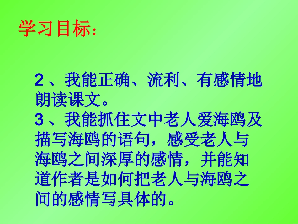 老人与海鸥课件-(2)_第2页