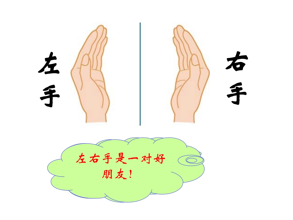 小学数学人教2011课标版一年级一年级数学上《左右》教学课件_第2页