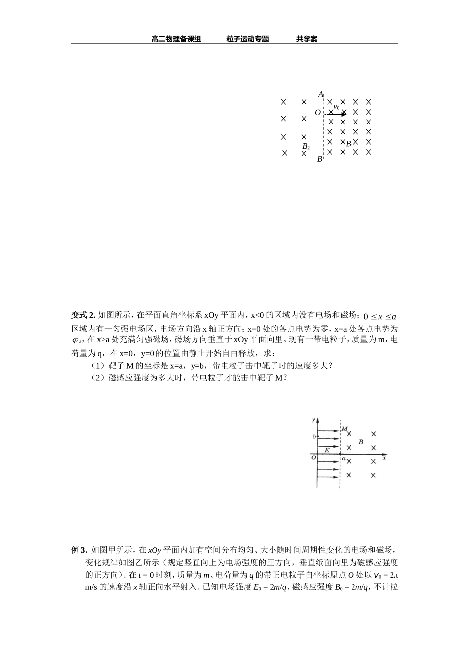 专题二带电粒子组合场中的运动_第2页