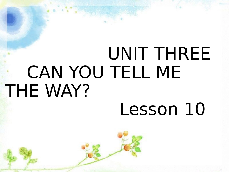 UNIT-THREE-CAN-YOU-TELL-ME-THE-WAY-Lesson-10-课件1_第1页