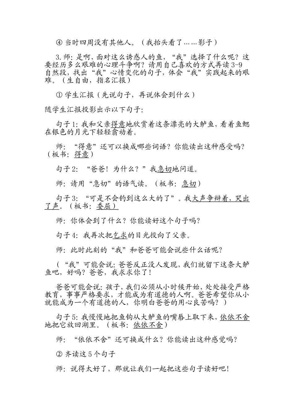 《钓鱼的启示》教学设计_第3页