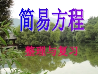 简易方程整理复习