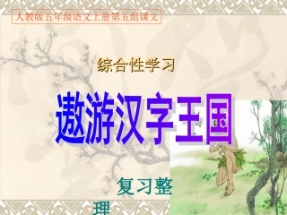 人教版五年级语文上册第五组《遨游汉字王国》PPT课件