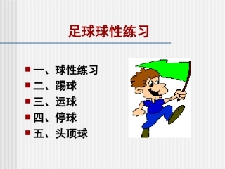 小学体育课件：《足球球性练习》
