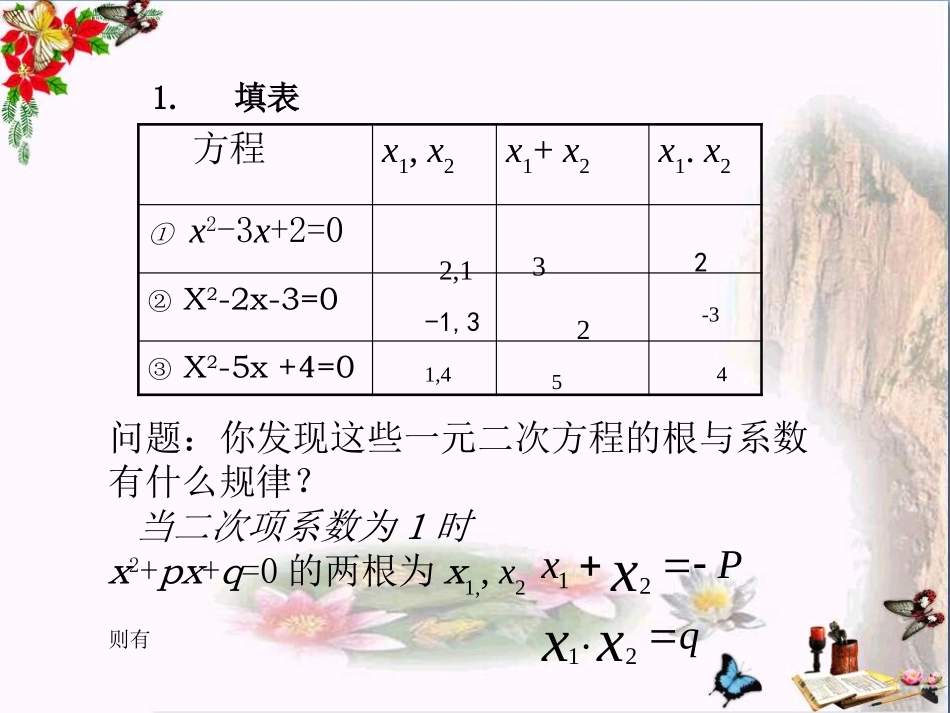 1.3一元二次方程的根与系数的关系_第2页
