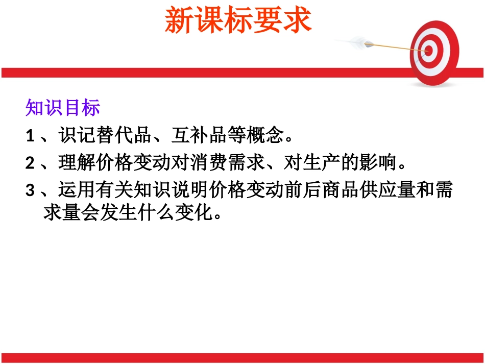 第二课--第二框--价格变动的影响_第1页