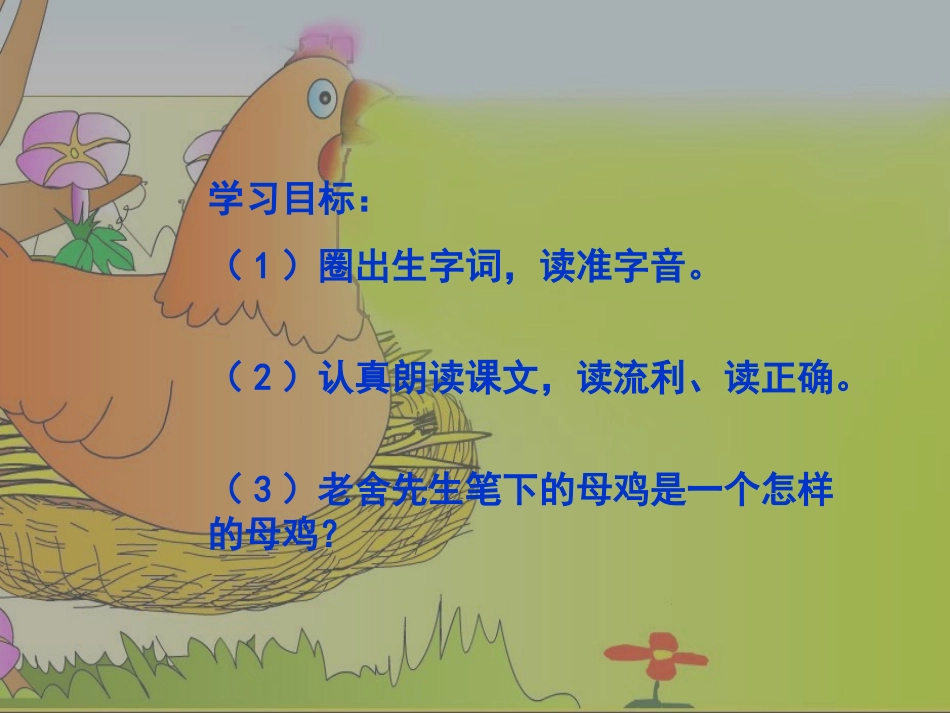 《母鸡》ppt_第3页