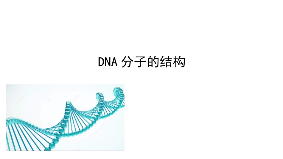 第二节DNA的分子结构_第1页
