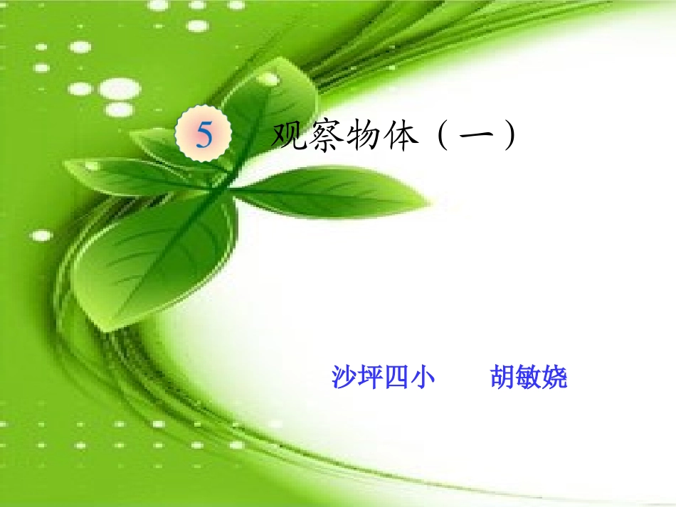 小学数学人教2011课标版二年级观 察 物 体 （一）_第1页