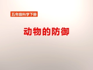 4动物的防御