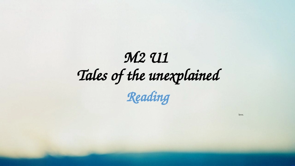 Reading(1)：Boymissing,policepuzzled_第1页