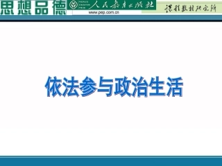 依法参与政治生活