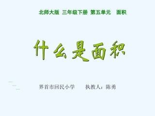 小学数学北师大2011课标版三年级北师大版三年级数学下册《什么是面积》