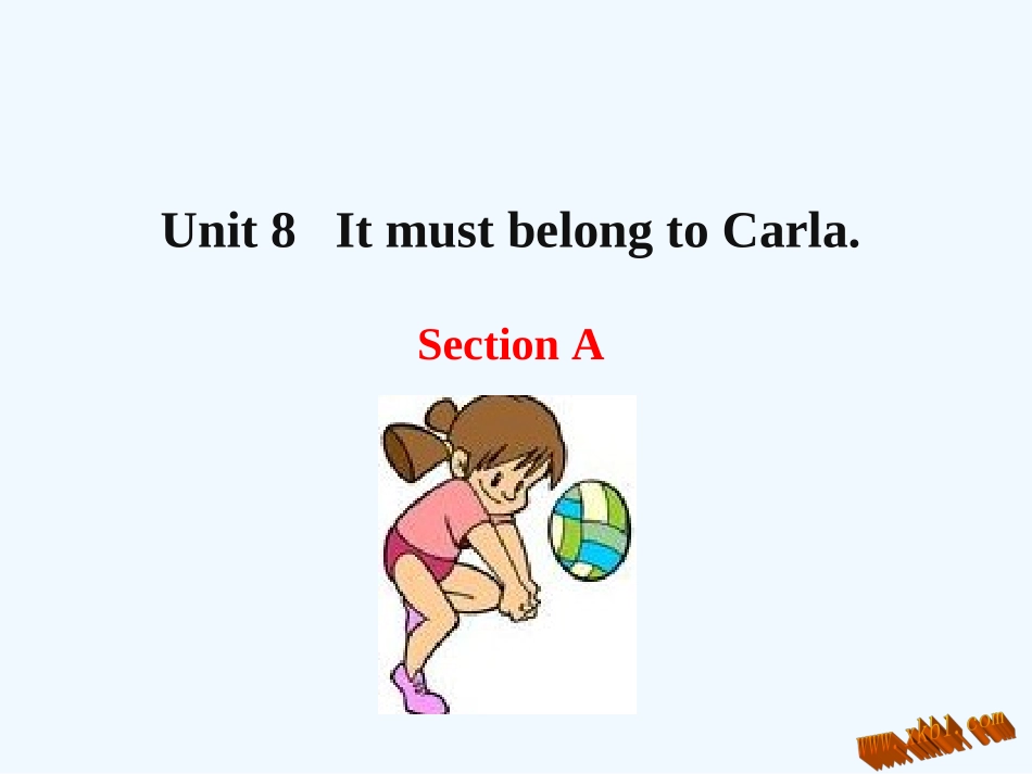 2014年新版人教版九年级英语第八单元Section-A_第1页