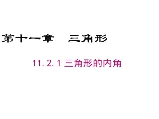 11.2.1三角形的内角和定理.2.1三角形的内角和定理