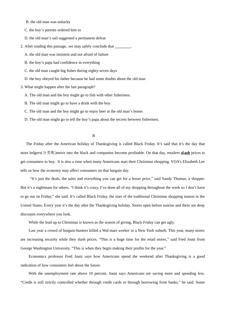 2012高考英语二轮复习专题限时训练(江苏专用)专题2阅读理解1_第2页